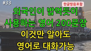 원어민이 밥먹듯이 매일쓰는 영어회화 200문장 이것만 알아도 영어로 대화가능 기초영어회화