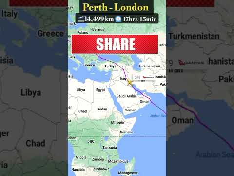 Perth to London | live flight tracking | Qantas #Travel #aviation