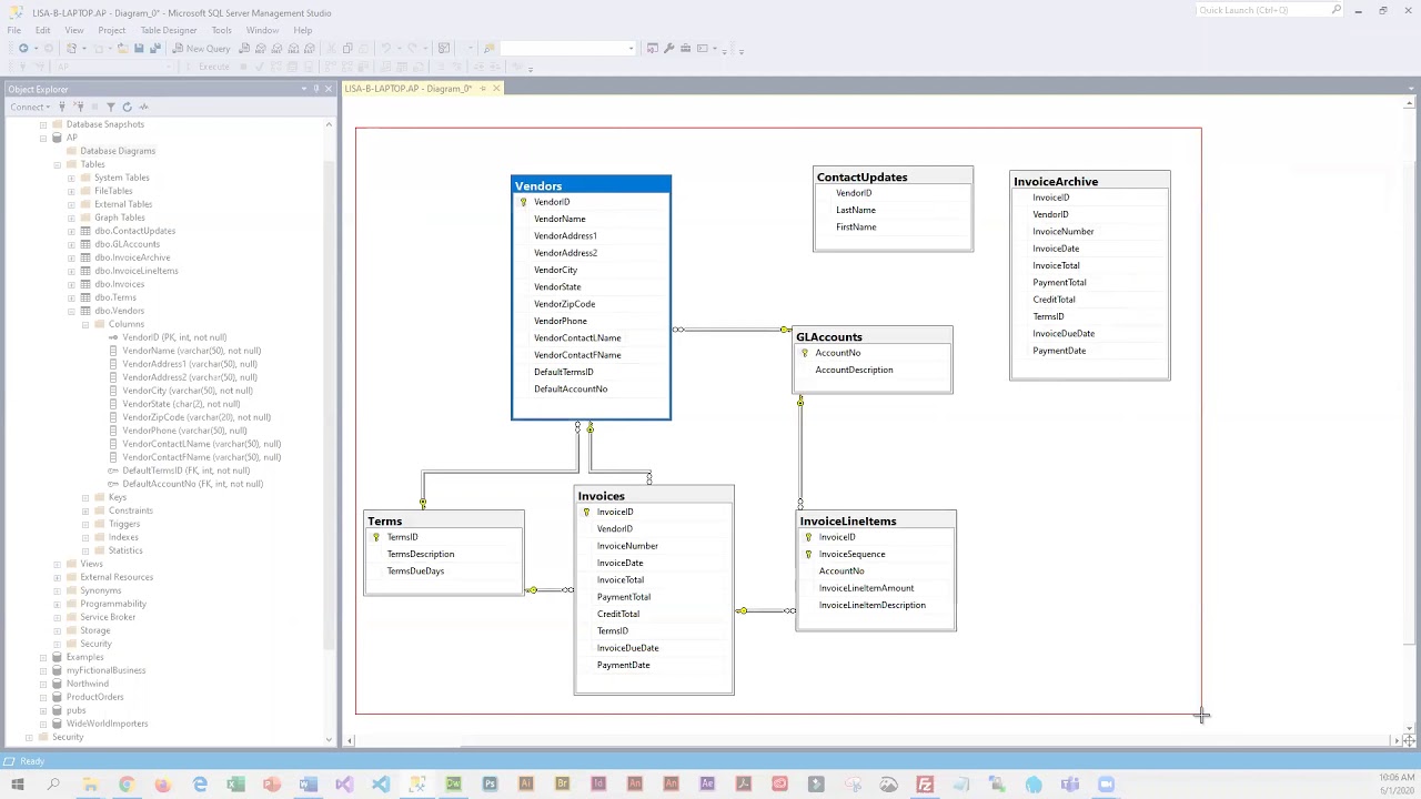 How To View Database Diagram In Sql Server Management Studio