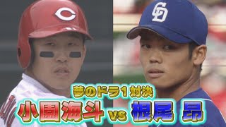 【夢のドラ１対決】小園 海斗vsピッチャー・根尾 昂