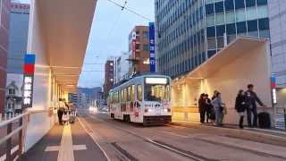 グッドデザイン賞を受賞した函館市電・函館駅前電停 @北海道函館市 Hakodate Metro Station, Hokkaido