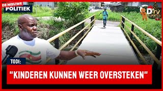 🚀 De Nieuwe Politiek LIVE • Ondernemer Todi renoveert loopbrug Hannaslust (Suriname)