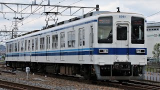 東武8000系8500型8561F 臨5636レ 普通 館林行き 東武佐野線 佐野市駅発車