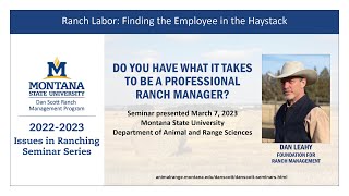 Do You Have What it Takes to be a Professional Ranch Manager?