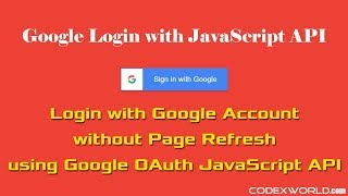 Login with Google Account using JavaScript API