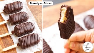 Bounty on Sticks | Chocolate Popsicles | Yummy Chocolate Bars ~ The Terrace Kitc
