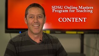 SDSU Online Masters Program for Teaching (2 of 2) - Content