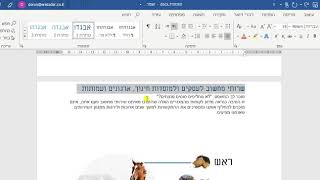 סגנונות  בתכנת וורד ככלי ליצירת רשימה מדורגת ותוכן עניינים - מאת דורון ארז