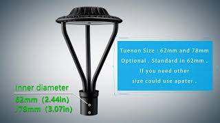 led post top area light