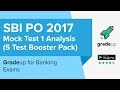 SBI PO 2017 Mock Test 1 Analysis