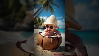 Baby in a Coconut 😚🤩  #baby  #cute