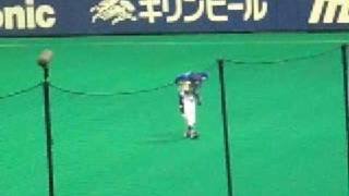 080405 ヤクルト戦 ドアラのバク転でした。