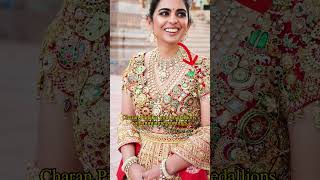 Isha Ambani Bejeweled blouse by Abu Jani Sandeep Khosla for her brother's pre-wedding event