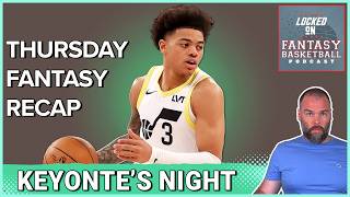 NBA Fantasy Basketball Recap: Keyonte George's Breakout & Thursday's Games #NBA #fantasybasketball