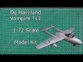 De Haviland Vampire T.11 1:72 Scale Airfix Model kit