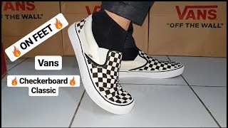 vans vault checkerboard on feet