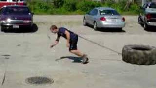 Firefighter Extreme Workout Tire Drag and Flip