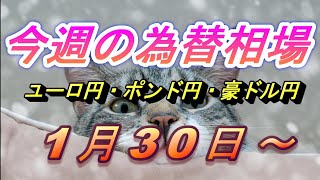 【TAKA FX】ユーロ円、ポンド円、豪ドル円の今週の為替相場の動きと来週の展望をチャートから解説。1月30日～