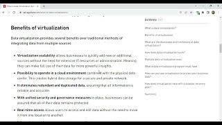 Data virtualization benefits and limitations
