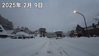 草津温泉 道路状況 2025.2.9　7時頃　曇り　-7℃　国道292号線