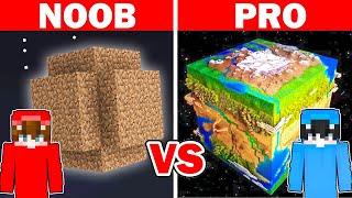Minecraft NOOB vs PRO: PLANETA GIGANTE en RETO DE CONSTRUCCIÓN