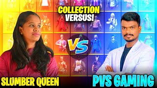 Slumber Queen Vs PVS Collection Versus Girl Vs Boy Tamilnadu Richest Collection - Garena Free Fire