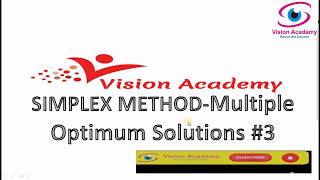 Simplex Method - Multiple Optimum Solutions #3
