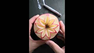 Apple Carving | fruit carving | carving | vegetable carving | diy | #shots