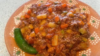 【メキシコ在住日本人】メキシコ家庭料理をつくるよ｜Picadillo(ピカディージョ)｜Japonesa en México prepara picadillo delicioso 🇯🇵🇲🇽😋