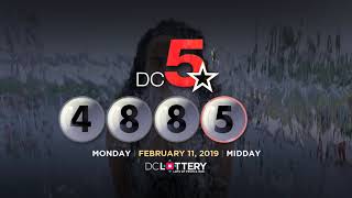 DC LOTTERY Midday 02/11/2019