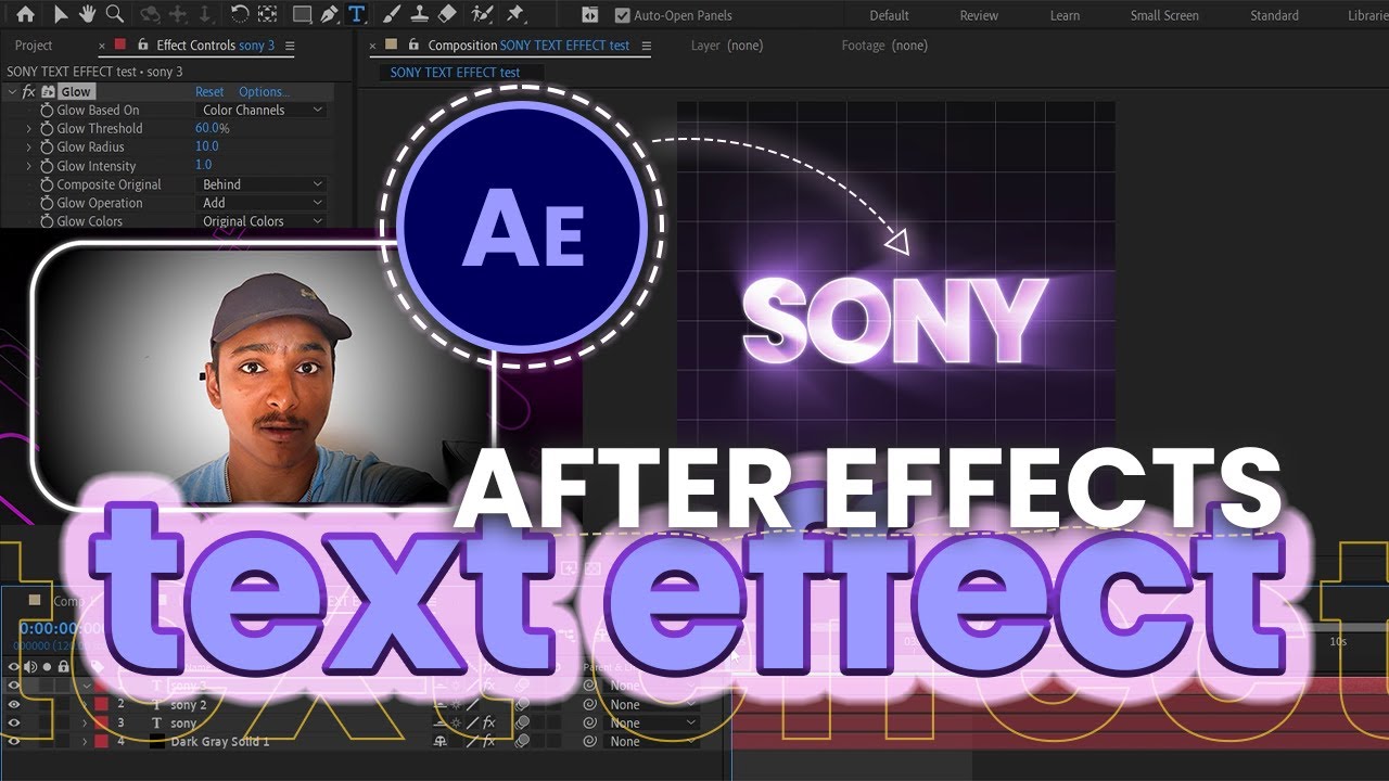 After Effect Text Effect Tutorial With Project File Youtube