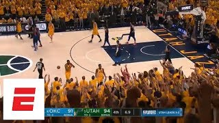 Full final sequence of Thunder-Jazz Game 6: Misses, non-call, and Russell Westbrook's anger | ESPN