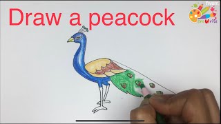 How to draw a Peacock #drawpeacock #peacockdrawing