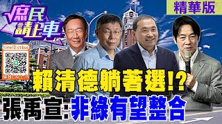 【#庶民請上車】賴清德躺著選!? 張禹宣預言非綠會成功整合 @中天新聞CtiNews  @中天2台ctiplusnews