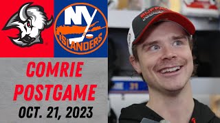 Eric Comrie Postgame Interview vs New York Islanders (10/21/2023)