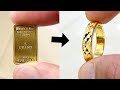 Making a Ring from a Gold Bar | Jewelry Making | Ring Making | How it's Made | Hand made Ring| 4K