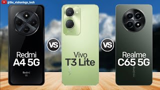 Redmi A4 5G vs Vivo T3 Lite vs Realme C65 5G; ⚡ Best Gaming Phone with Good Camera Under 10000