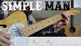 Learn the riff from "Simple Man" by Lynyrd Skynyrd - Quick, Easy Electric Guitar Tutorial