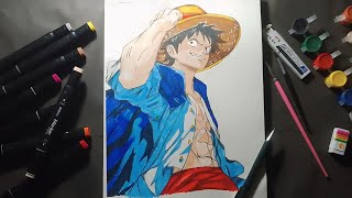 HOW TO DRAW LUFFY || easy step by step || anime drawing for beginners