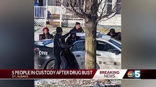 Five people arrested after drug bust