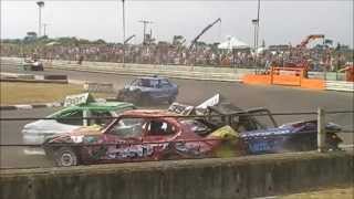 Swaffham Raceway All Cortina \u0026 Capri Banger Racing 21.07.2013.