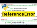 ReferenceError | Python | Tutorial