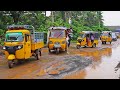 Autorickshaw 3 Wheeler on POTHOLES Roads | Tuk Tuk Rickshaw Videos | Auto Videos | Crazy AutoWala