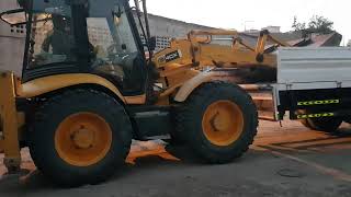 How to SELF unload a JCB from truck#1