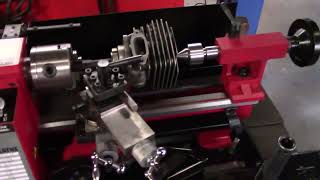 Harbor Freight Mini Lathe For The Husky 372 Cutting Chainsaw Cylinders And Cutting Pistons