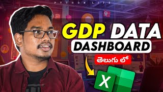 GDP Data Dashboard using Excel | Excel for Data Analyst | Excel in Telugu