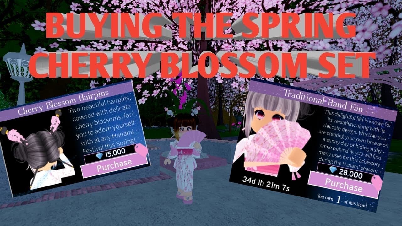 BUYING THE SPRING CHERRY BLOSSOM SET IN ROYALE HIGH! - YouTube