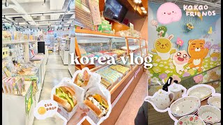 korea travel vlog | hongdae shopping, kakao friends, stationery