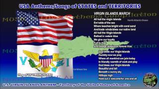 US Virgin Islands Anthem VIRGIN ISLANDS MARCH with music, vocal and lyrics