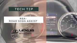 Lexus Tech Tip— RSA (Excess Speed)